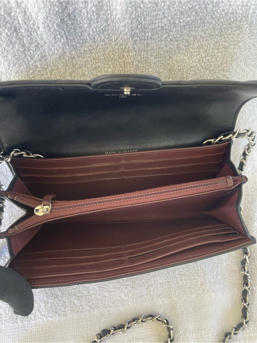 🖤AUTH. CHANEL CLASSIC FLAP LONG WALLET WITH SILVER TONE HARDWARE 🖤 - Picture 5 of 11